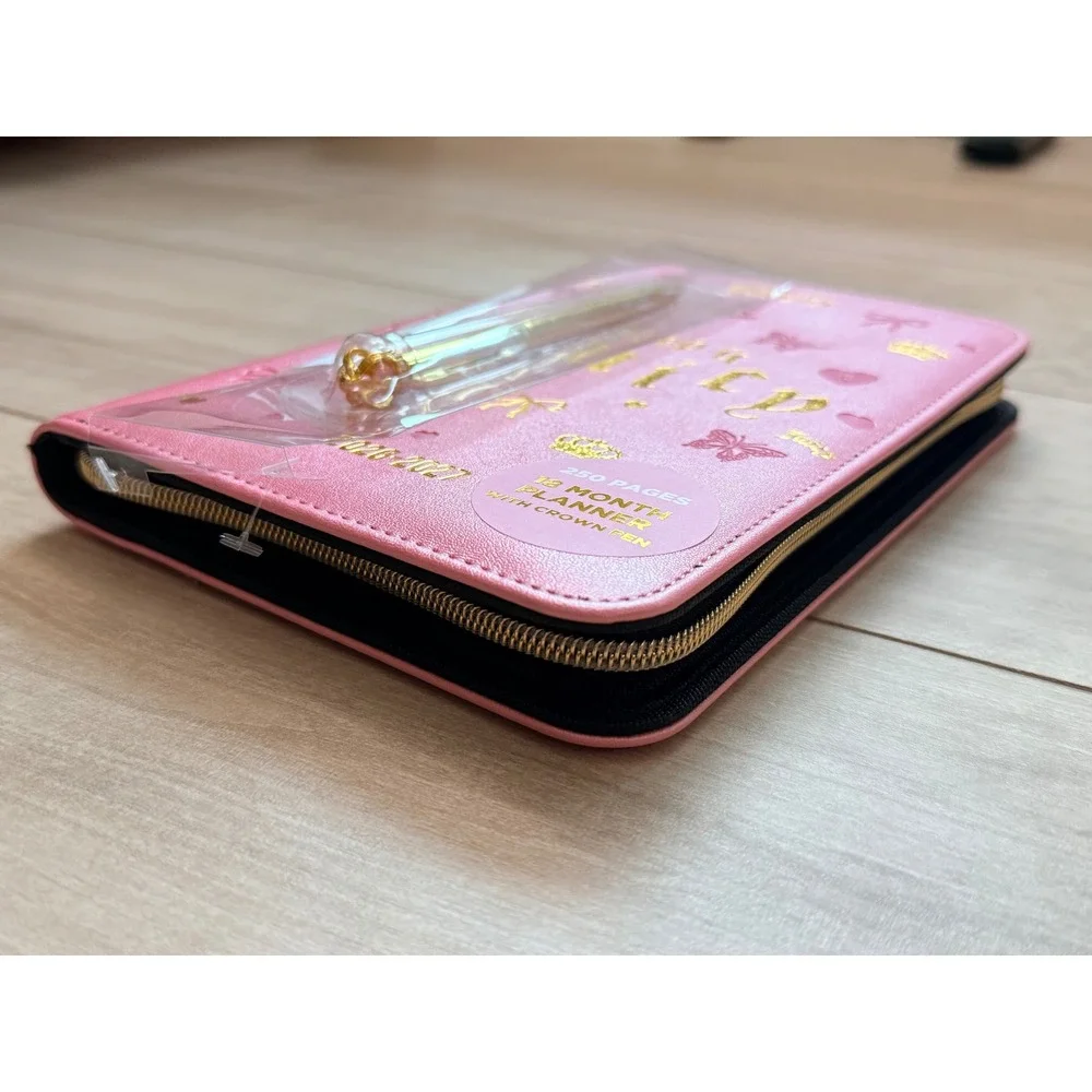 Juicy Couture 2026-2027 Pink Metallic 18-Month Planner with Gold Crown Pen NWT